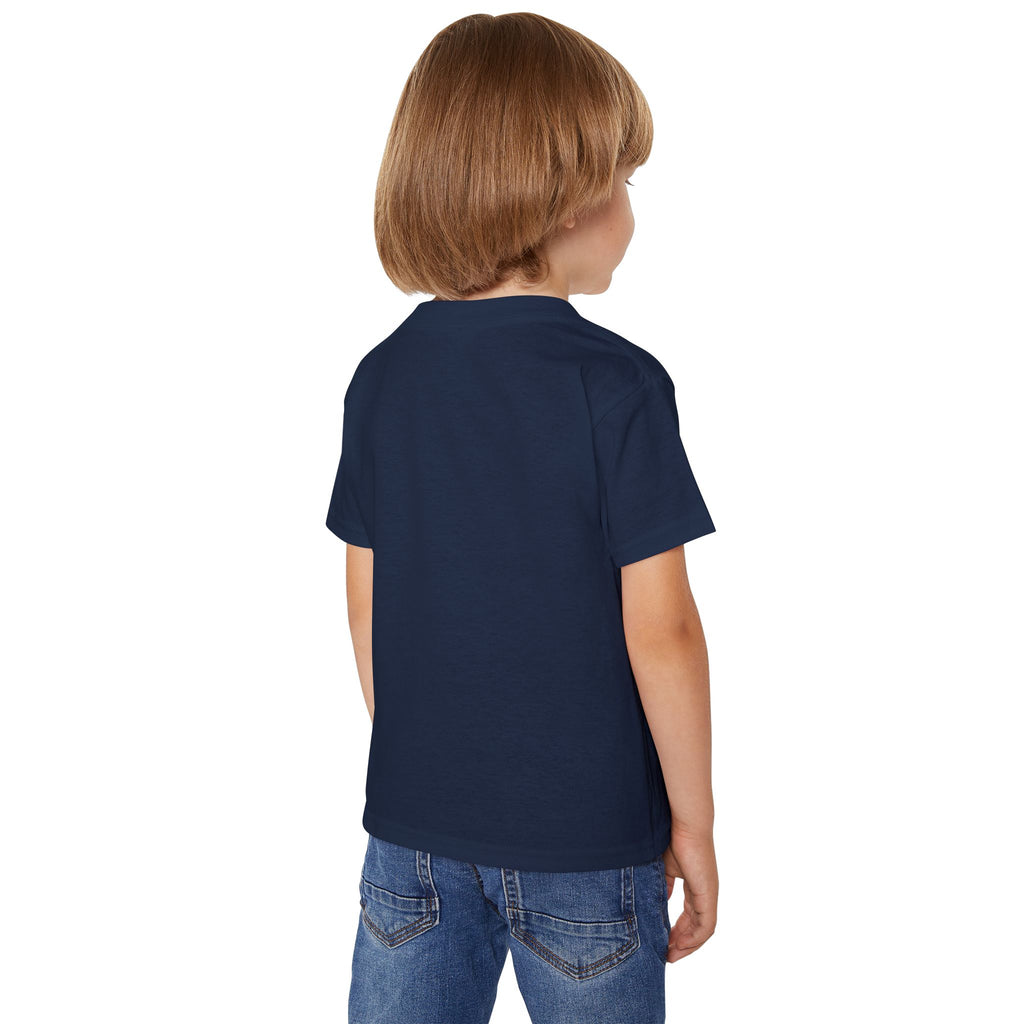 Toddler T-Shirt — Patriotic Dinosaur 4th of July Tee with Flags, Fireworks & Balloons